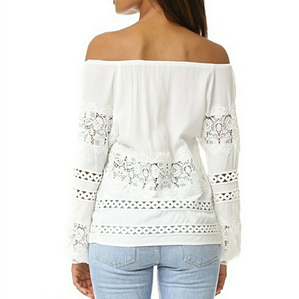 NWT For Love and Lemons Hayley Ivory Eyelet Lace Boho Top Blouse Sz S - Picture 8 of 15